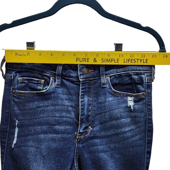 Abercrombie & Fitch Women's Jeans Low Rise Stretch Distressed Skinny Sz 4S - Picture 3 of 7
